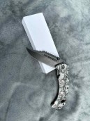 Canif couteau pliant crane yeux rouge tete de mort longueur 21cm lame 10cm bris de glace ceinture
