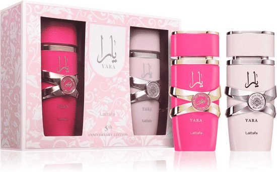  Coffret cadeau Lattafa Yara 5e anniversaire 2 pièces - Yara 100 ml + Candy 100 ml 