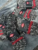 6 paires de CHAUSSETTES COTON BIO LEE COOPER NOIRE ET ROUGE 43/46